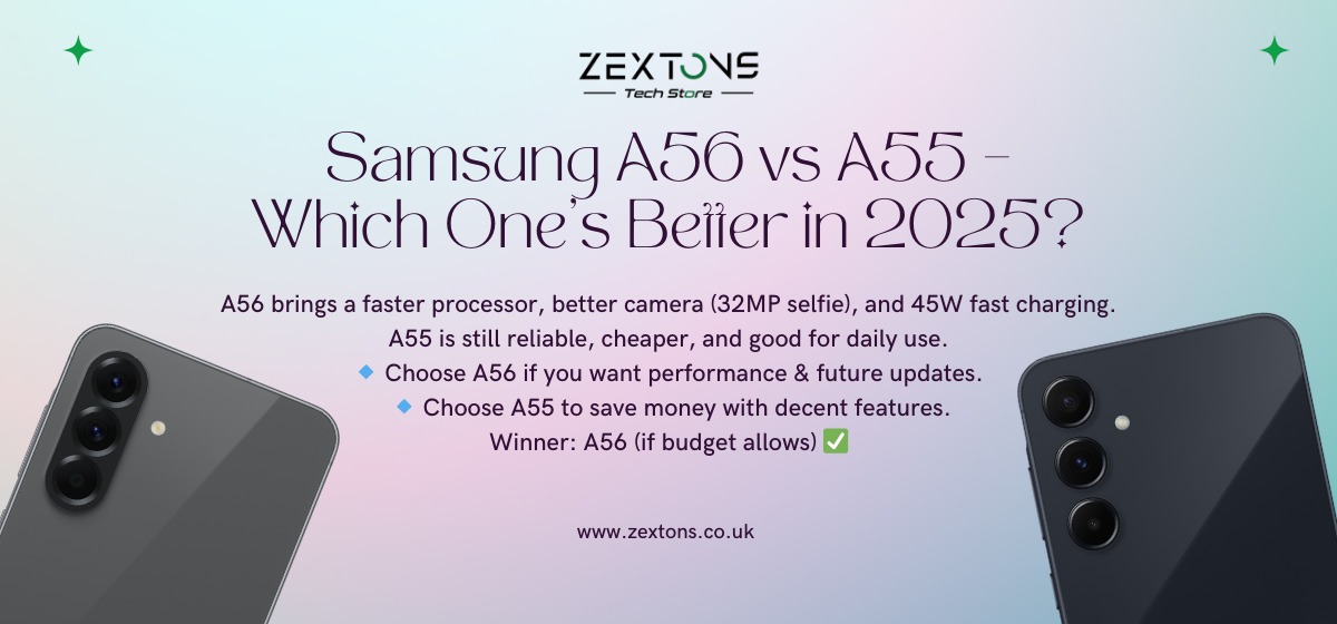 Samsung Galaxy A56 vs Samsung Galaxy A55 (UK 2025): Detailed Comparison